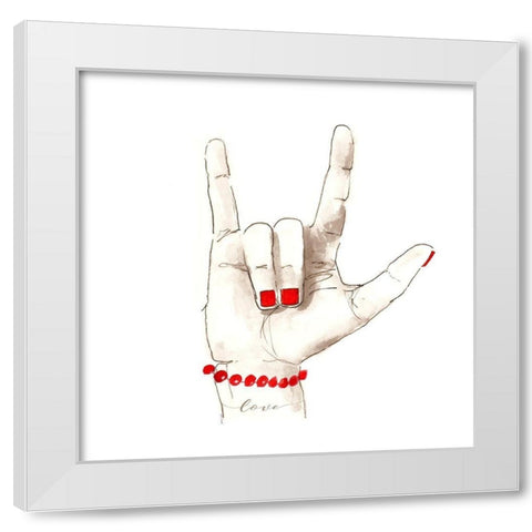 All Red Loving White Modern Wood Framed Art Print by Loreth, Lanie