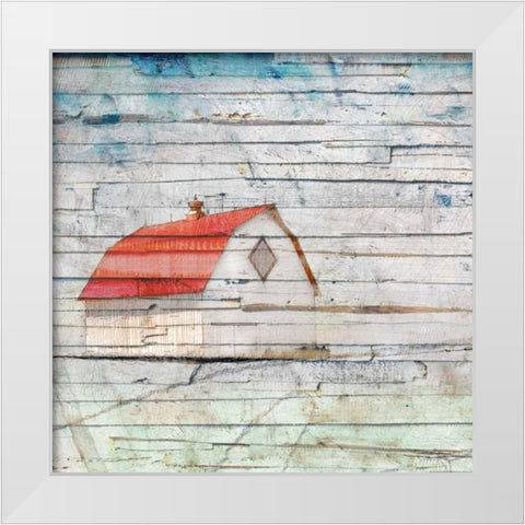 Wood Barn White Modern Wood Framed Art Print by Mabat, Ynon