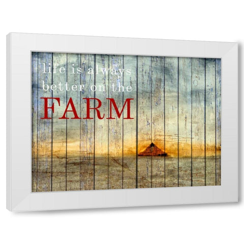 On the Farm I White Modern Wood Framed Art Print by Mabat, Ynon