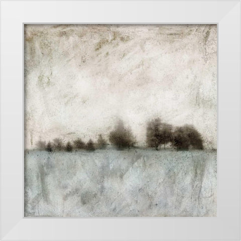 Tree Line White Modern Wood Framed Art Print by Mabat, Ynon