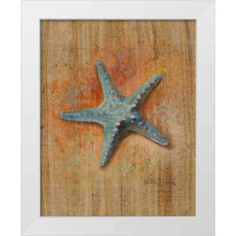 Starfish I White Modern Wood Framed Art Print by Loreth, Lanie