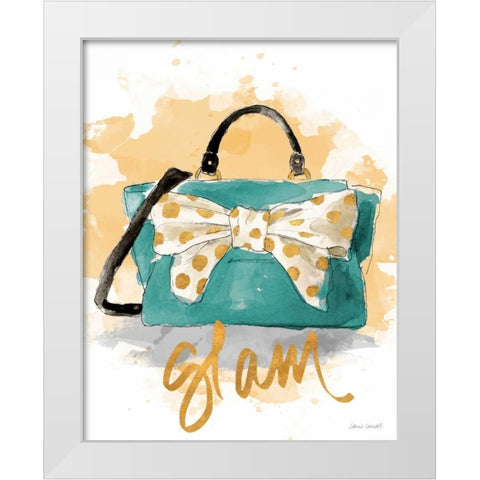 Glam Purse White Modern Wood Framed Art Print by Loreth, Lanie