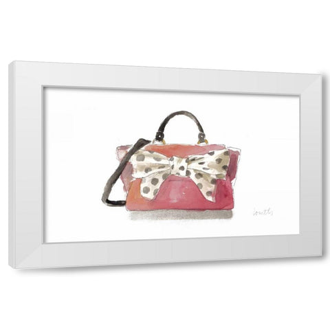 Watercolor Bow Satchel I White Modern Wood Framed Art Print by Loreth, Lanie