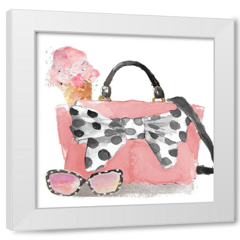 Girl Go Get Your Ice Cream White Modern Wood Framed Art Print by Loreth, Lanie