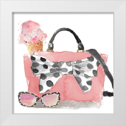 Girl Go Get Your Ice Cream White Modern Wood Framed Art Print by Loreth, Lanie