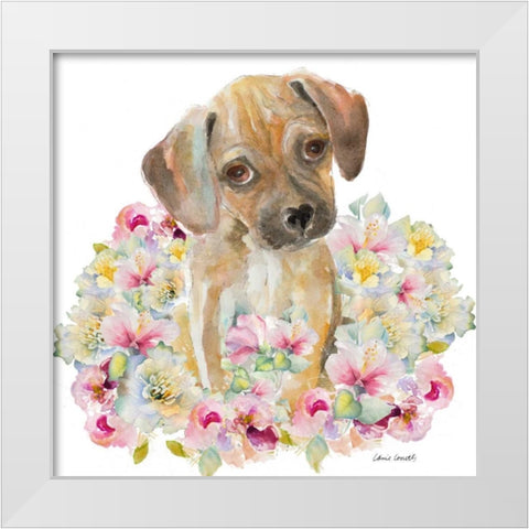 Sitting in Petals II White Modern Wood Framed Art Print by Loreth, Lanie