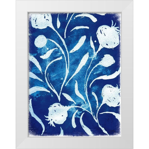 Azure Flora II White Modern Wood Framed Art Print by Medley, Elizabeth