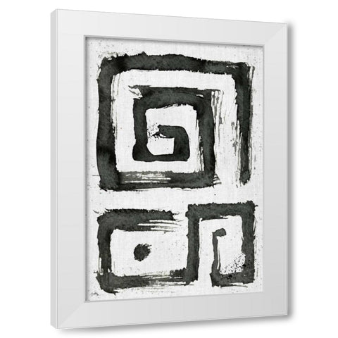 Tribal Swirls I White Modern Wood Framed Art Print by Medley, Elizabeth