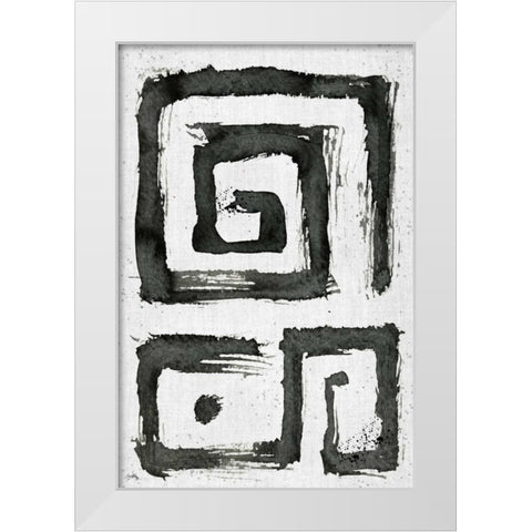 Tribal Swirls I White Modern Wood Framed Art Print by Medley, Elizabeth