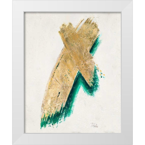 On Gold III White Modern Wood Framed Art Print by Pinto, Patricia