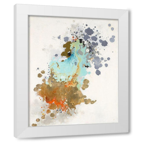 Splash White Modern Wood Framed Art Print by Pinto, Patricia