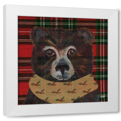 Holiday Animals I White Modern Wood Framed Art Print by DeRice, Julie