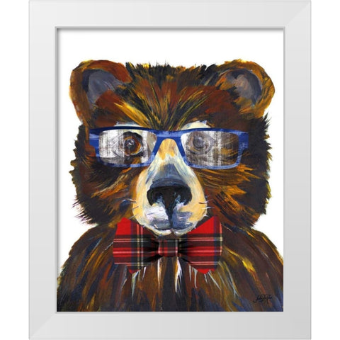 Beary Cool White Modern Wood Framed Art Print by DeRice, Julie