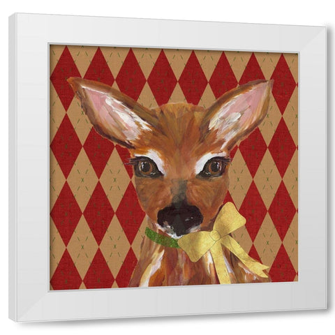 Holiday Animals II White Modern Wood Framed Art Print by DeRice, Julie