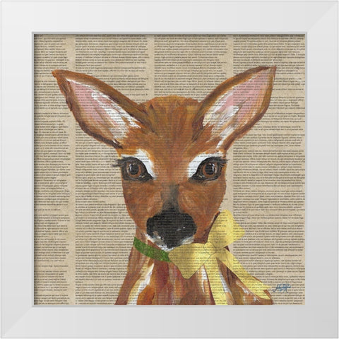 Holiday Animal II White Modern Wood Framed Art Print by DeRice, Julie