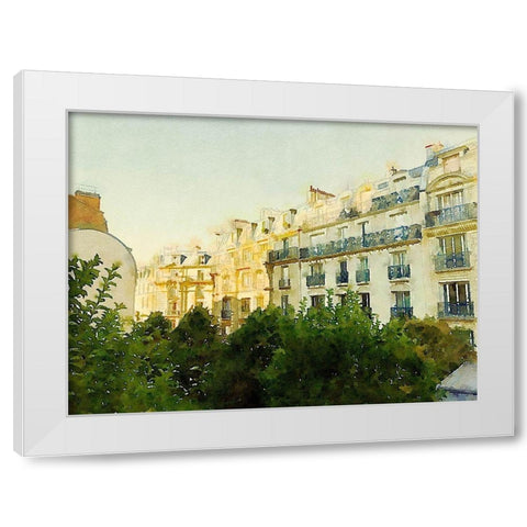 Down These Streets White Modern Wood Framed Art Print by Navas, Emily