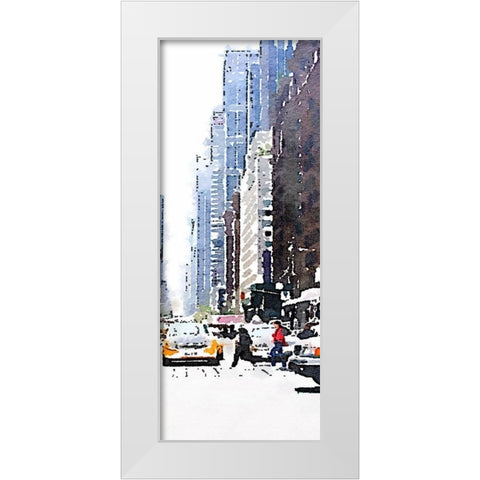 City Life Panel II White Modern Wood Framed Art Print by Navas, Emily
