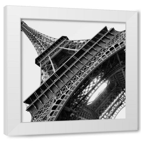 Eiffel Views Square I White Modern Wood Framed Art Print by Navas, Emily