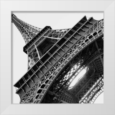 Eiffel Views Square I White Modern Wood Framed Art Print by Navas, Emily
