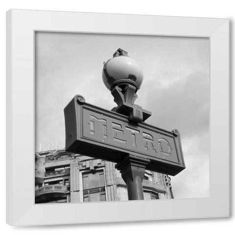 Paris Scene III White Modern Wood Framed Art Print by Navas, Emily