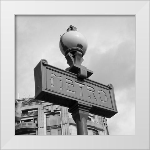 Paris Scene III White Modern Wood Framed Art Print by Navas, Emily
