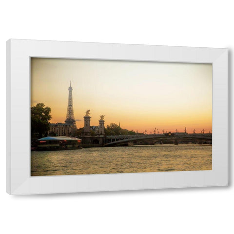 On the Seine White Modern Wood Framed Art Print by Navas, Emily