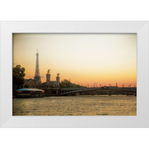 On the Seine White Modern Wood Framed Art Print by Navas, Emily