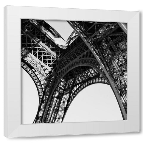 Eiffel Views Square II White Modern Wood Framed Art Print by Navas, Emily