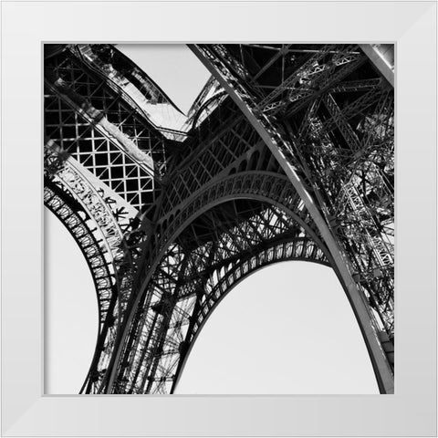 Eiffel Views Square II White Modern Wood Framed Art Print by Navas, Emily