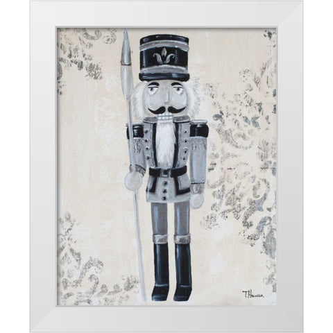 Gray Nutcracker I White Modern Wood Framed Art Print by Hakimipour, Tiffany