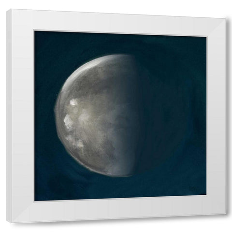 Moon Phase III White Modern Wood Framed Art Print by Hakimipour, Tiffany