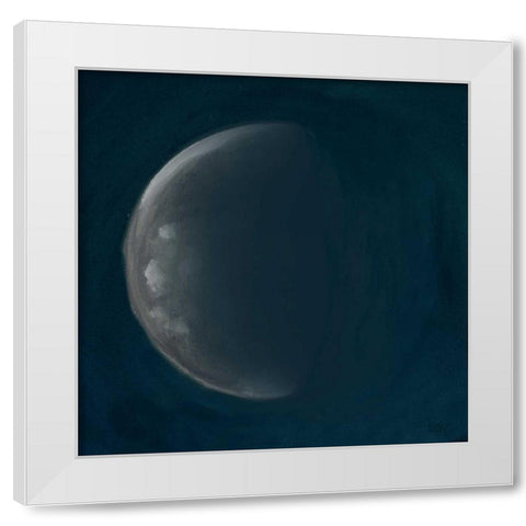 Moon Phase IV White Modern Wood Framed Art Print by Hakimipour, Tiffany