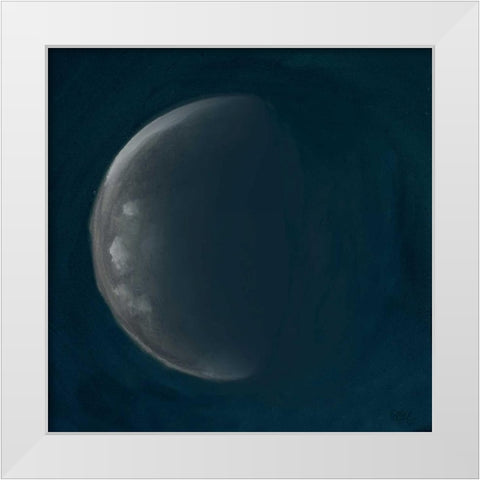 Moon Phase IV White Modern Wood Framed Art Print by Hakimipour, Tiffany