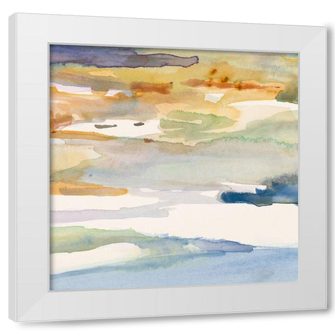 Many Layers White Modern Wood Framed Art Print by Loreth, Lanie