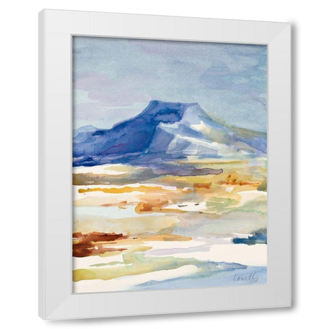 Abiquiu Butte White Modern Wood Framed Art Print by Loreth, Lanie