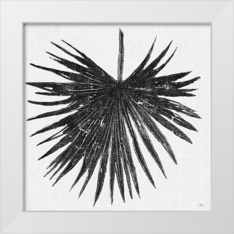 Dark Leaf Palm I White Modern Wood Framed Art Print by Pinto, Patricia