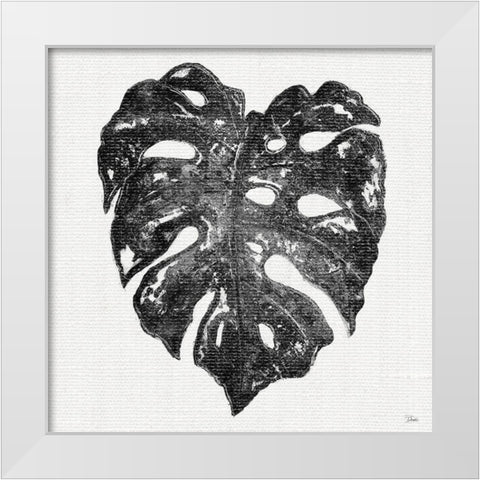 Dark Leaf Palm II White Modern Wood Framed Art Print by Pinto, Patricia