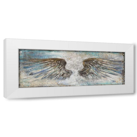 Wings White Modern Wood Framed Art Print by Pinto, Patricia