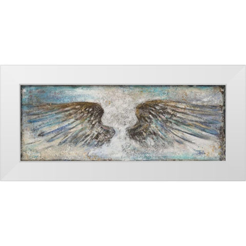 Wings White Modern Wood Framed Art Print by Pinto, Patricia
