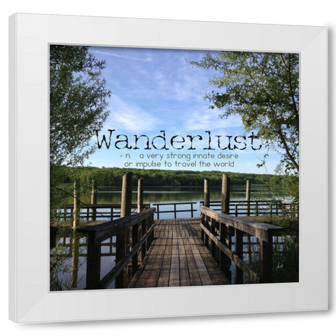 Wanderlust White Modern Wood Framed Art Print by Metz, Andi