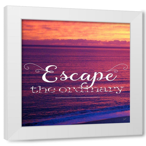 Escape The Ordinary White Modern Wood Framed Art Print by Metz, Andi