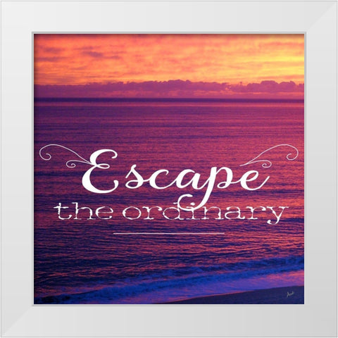 Escape The Ordinary White Modern Wood Framed Art Print by Metz, Andi