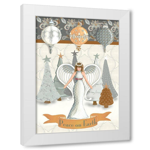 Angel Wonderland Earth White Modern Wood Framed Art Print by Metz, Andi