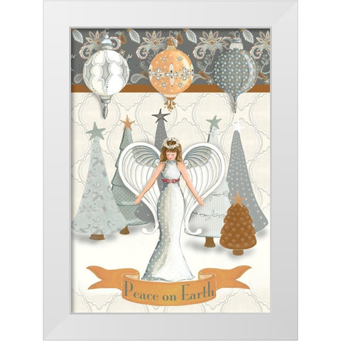 Angel Wonderland Earth White Modern Wood Framed Art Print by Metz, Andi