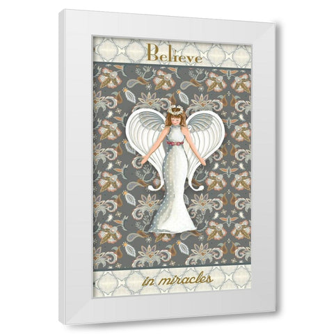 Wonderland Angel II White Modern Wood Framed Art Print by Metz, Andi