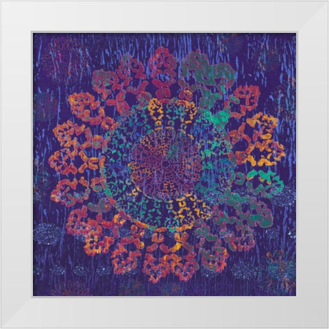 Spiral Burst White Modern Wood Framed Art Print by Ritter, Gina