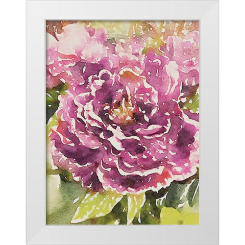 Purple Blossoms White Modern Wood Framed Art Print by Navas, Emily