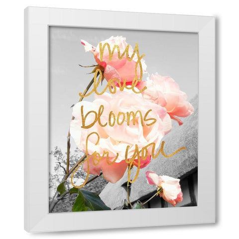 Love Blooms I White Modern Wood Framed Art Print by Navas, Emily
