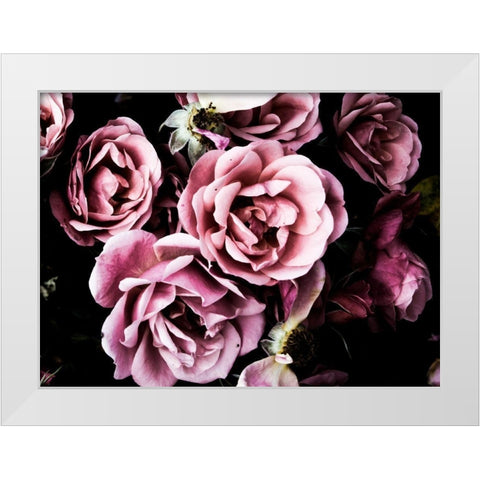 Baroque Roses White Modern Wood Framed Art Print by Navas, Emily