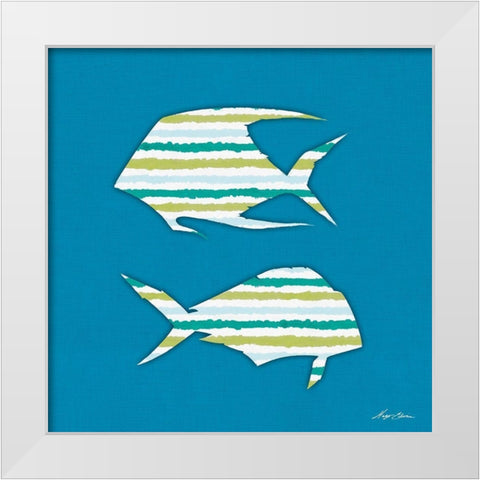 What a Catch III White Modern Wood Framed Art Print by Edwins, Hugo